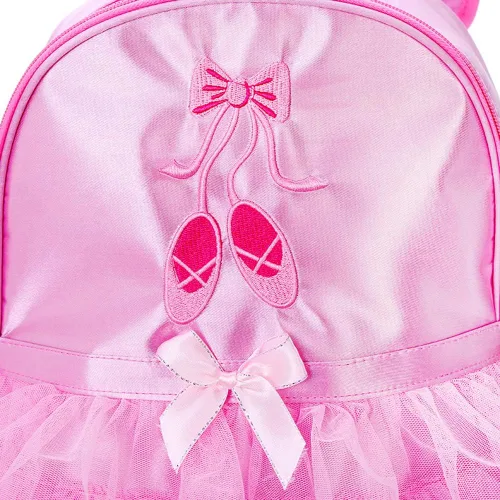 Vista 4 de ORIDOOR Mochila de ballet con encaje rosa para bailarina, Zapatos rosas B2, talla única