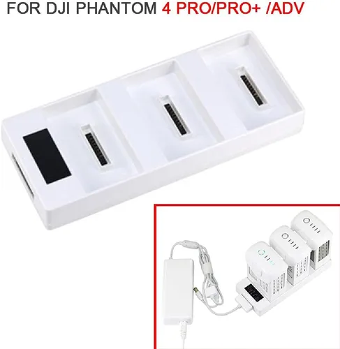 Vista 9 de 1* 3-Port Cargador de batería de carga rápida Base Adaptador de base para DJI Phantom 4 Pro/Adv/Pro+