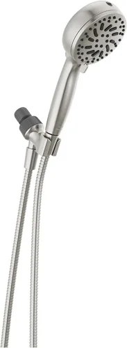 Vista 8 de Cabezal de ducha Delta ProClean cromado con mano, cabezal de ducha con rociador de alta presión, cabezal de ducha de mano, 6 configuraciones de Cromo