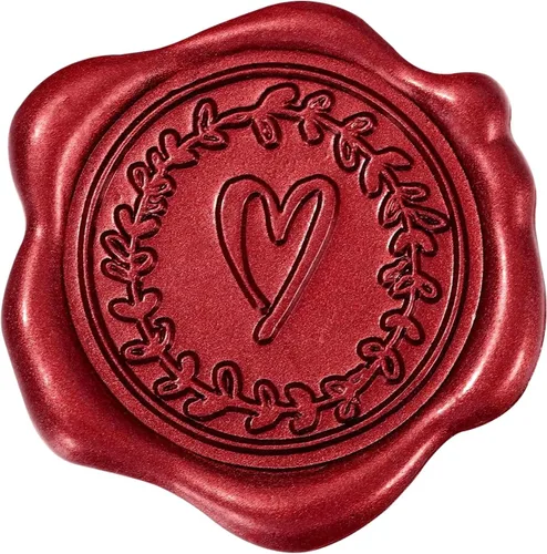 Vista 10 de Whaline 50 calcomanías de sello de cera en relieve, calcomanías de sello de corazón negro, etiquetas autoadhesivas para boda, fiesta de cumpleaños