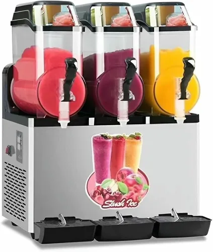 Vista 10 de Máquina para hacer hielo en granizado de 12/24/36L, máquina comercial para hacer jugos granizados, máquina de bebidas congeladas de batido