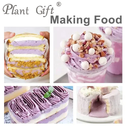 Vista 5 de Plant Gift Harina de taro 100% pura y natural en polvo, gran sabor para bebidas, batidos, yogur, hornear, galletas, pasteles y bebidas, polvo sin
