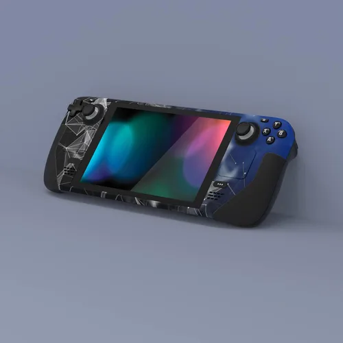 Vista 2 de PlayVital Juego completo de calcomanías protectoras para Steam Deck LCD, pegatinas personalizadas Cubierta de vinilo para Steam Deck OLED - Polígono