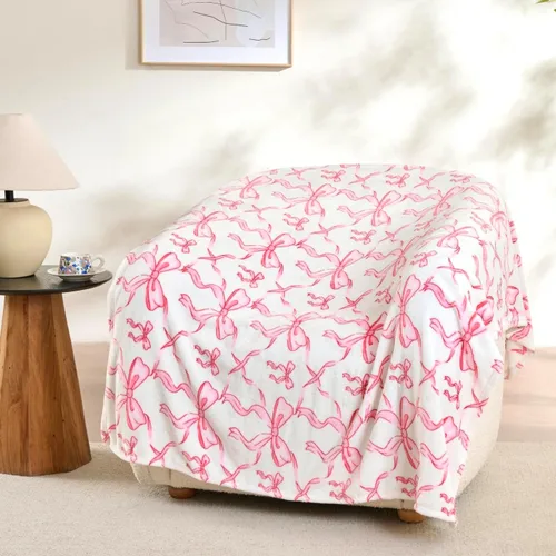 Vista 7 de Manta de Tiro de Piel Sintética Color Hueso para Sofá, Manta Suave y Esponjosa de Burbujas para Cama y Sofá, Manta Gruesa y Cálida de Felpa Difusa