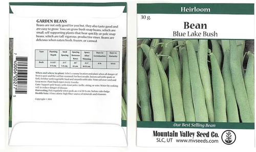 Vista 9 de Mountain Valley Seed Co - Semillas de frijol Blue Lake Bush, 274 semillas sin OMG