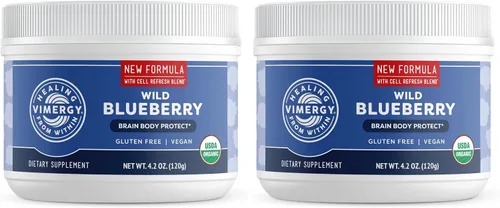 Vista 13 de Vimergy Polvo de arándano silvestre – Protege la salud cerebral* – Apoya la función cardiovascular* – Orgánico, vegano y sin gluten – 4.23 oz