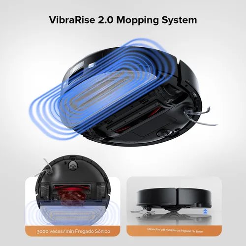 Vista 5 de roborock Robot aspirador y trapeador Q10 S5+, succión de 10,000 Pa, mejorado desde Q8 max+, 70 días de autovaciado, evita obstáculos, trapeador