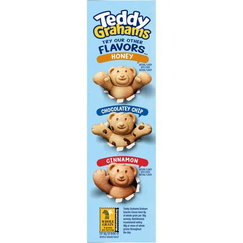 Vista 13 de Teddy Grahams Snacks Graham de chocolate, 6 cajas de 10 onzas