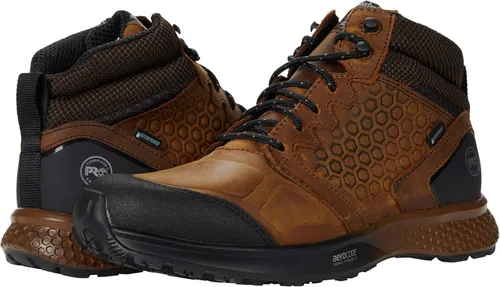 Vista 8 de Timberland PRO para hombre, bota de trabajo Reaxion Mid con puntera blanda Marrón/Negro