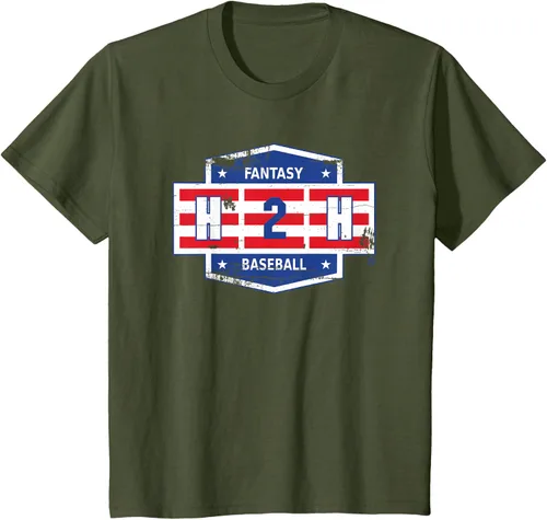 Vista 9 de H2H Fantasy orgullo americano de béisbol playera Azul Marino