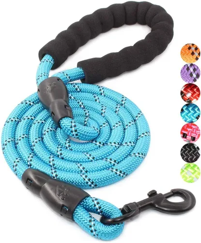 Vista 16 de BAAPET - Correa para perro de 2, 4, 5, 6 pies con mango acolchado cómodo y hilos altamente reflectantes para perros pequeños, medianos y grandes