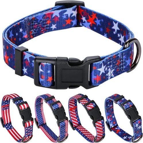 Vista 22 de Collar de perro para perros pequeños con patrón floral para hembras y perros, talla S A1_Girasol