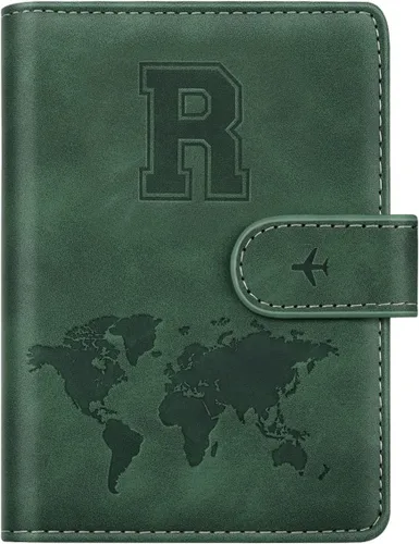 Vista 37 de Funda para Pasaporte Personalizada con Letra de la A a la Z, Billetera de Viaje con Bloqueo RFID, Funda para Pasaporte, Estuche para Pasaporte