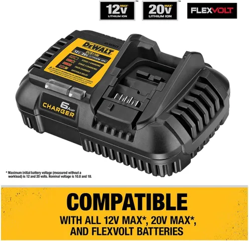 Vista 3 de DEWALT Cargador de 6 amperios 12V MAX*/20V MAX*/FLEXVOLT (DCB1106)