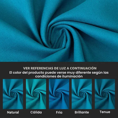 Vista 2 de Encasa Homes - Juego de 2 fundas de almohada, 16 x 16 pulgadas, lona de algodón teñidas, cuadradas, decorativas, para sofá, silla, cama y hogar Azul