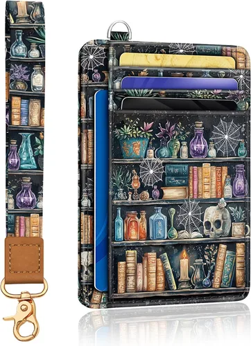Vista 42 de Yonlevres Cartera delgada para tarjetas de crédito, cartera RFID para mujer, bolsillo frontal, soporte para tarjetas pequeñas, estuche para tarjetas
