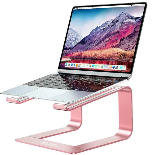 Vista 9 de Soporte giratorio de 360° para computadora portátil para escritorio para dispositivos de 10-17" Adjustable Height, Ergonomic Laptop Riser Standing