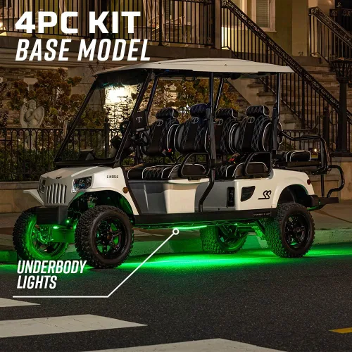 Vista 3 de LEDGlow Kit de iluminación de neón para carrito de golf eléctrico de 6 plazas con luces LED de millones de colores de 12 V-72 V, compatible