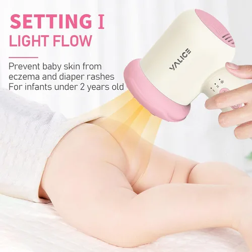 Vista 2 de YALICE Secador de pelo inalámbrico para bebés y niños, secador de pelo portátil con flujo de aire suave y cuidado iónico de bajo calor para bebés, 3