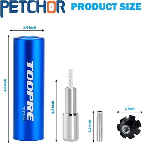 Vista 2 de Instalador de ajuste de tuerca de estrella de horquilla de bicicleta, herramienta de ajuste de tuerca de estrella para bicicleta de carretera MTB