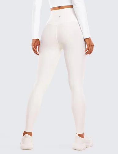 Vista 2 de CRZ YOGA Leggings térmicos con forro polar para mujer de 28 pulgadas, pantalones de senderismo cálidos para invierno, pantalones de yoga de cintura