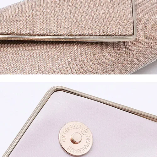 Vista 6 de Naimo Bolso de mano deslumbrante con solapa y cadena desmontable talla única