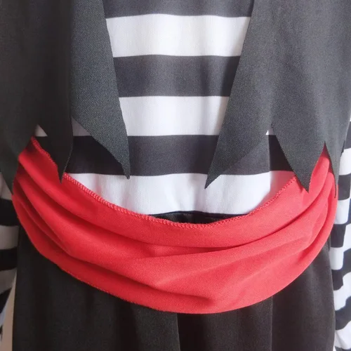 Vista 5 de Leadtex Disfraz de pirata para niños pequeños y niñas con traje pirata todo en uno lindo y parche ocular