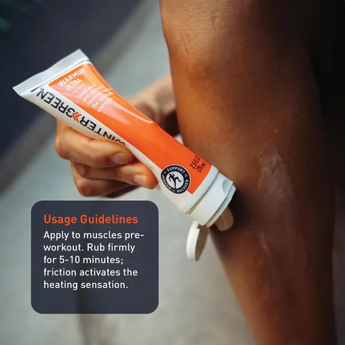 Vista 4 de Wintergreen Loción de calentamiento muscular, 2.5 onzas – Frotación térmica preentrenamiento con mentol y pimiento, calienta y relaja antes