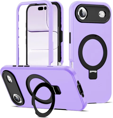 Vista 40 de Funda compatible con iPhone 13 y 14 de 6.1 pulgadas con soporte de anillo magnético [protección militar contra caídas] [compatible con Mag-Safe]