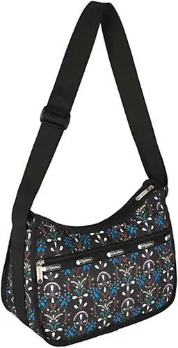 Vista 5 de LeSportsac Cloistered Jewels - Bolso cruzado clásico Hobo + bolsa de cosméticos, estilo 7520color E469, azulejos de arte de mosaico diseñados