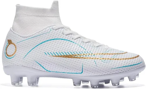 Vista 4 de Zapatos de fútbol para niños y niñas, para exteriores, interiores, para entrenamiento de fútbol y césped atlético