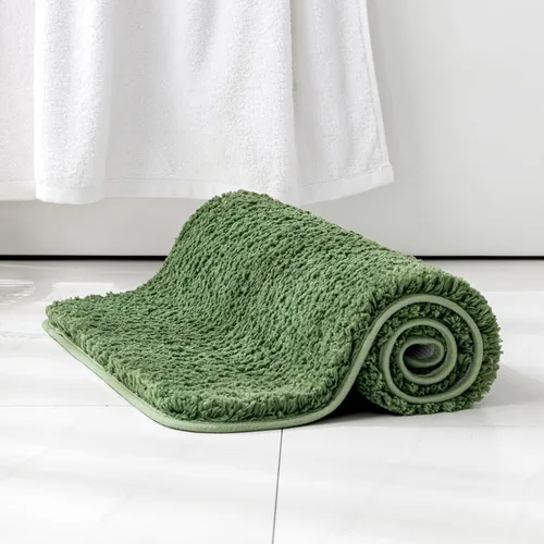 Vista 35 de MIULEE Alfombras de baño negras, suaves y pequeñas, absorbentes, antideslizantes, de secado rápido, esponjosas, para baño, bañera y duchas, lavables