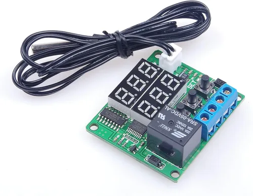 Vista 5 de Módulo de termostato digital de 5 V CC de -58 ℉ a 257 ℉ Fahrenheit, pantalla de temperatura controlador de temperatura con relé de 20 A, sonda