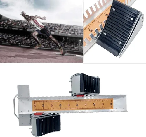Vista 2 de Bloque de arranque multifunción, bloque de arranque escolar de atletismo, 6 ángulos ajustables Sprinter Track y Field Aluminio adecuado para pista