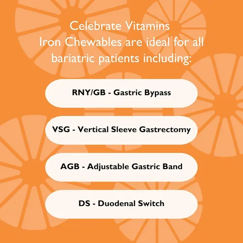 Vista 5 de Celebrate Iron+C 18mg mandarina masticable, 30