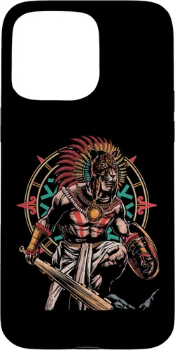Vista 30 de Funda para iPhone 11 Pro Max Aztec Jaguar Ancient Warrior Native Mexican Mythology Case