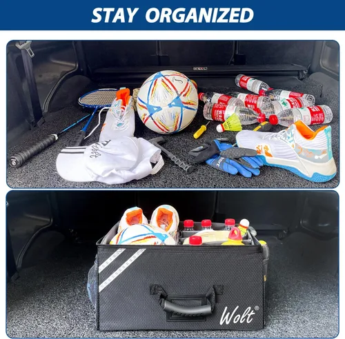 Vista 6 de WOLT Organizador de maletero de golf, bolsa de viaje de golf plegable y plegable, casillero de golf impermeable con compartimento separado