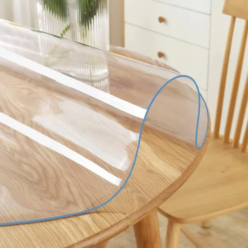 Vista 8 de PoPoTo Protector de plástico transparente de 8 x 36 pulgadas para mesa de comedor, tapete de escritorio de oficina, 0.059 in de grosor, rectangular