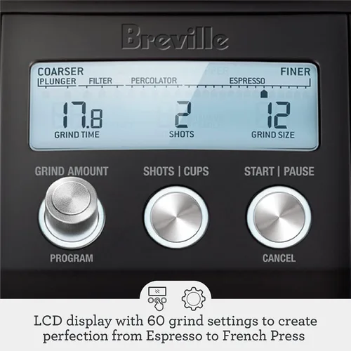 Vista 3 de Breville BCG820BTR Smart Grinder Pro para café y expreso, trufa negra