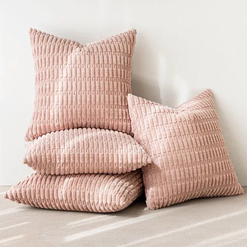 Vista 36 de MIULEE Paquete de 4 fundas de almohada decorativas neutras de 16 x 16 pulgadas para sofá, sala de estar, cama, estilo rústico, granja, bohemio