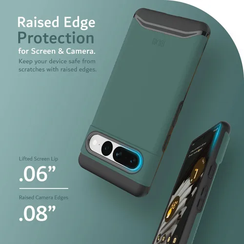 Vista 5 de TUDIA Merge [grado militar] Funda diseñada para Google Pixel 7 Pro (2022), a prueba de golpes, delgada, de doble capa, resistente a los golpes