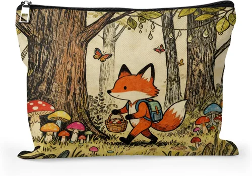 Vista 9 de Bolsa de maquillaje para mujer, Corazones de cactus de alpaca