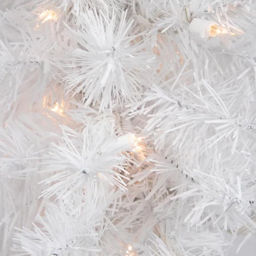 Vista 4 de Árbol de Navidad artificial mediano preiluminado, 18 pulgadas, luces transparentes