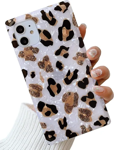 Vista 62 de Elegante funda con patrón de perlas compatible con iPhone, de borde rectangular, delgada, suave, de silicona de poliuretano termoplástico (TPU)