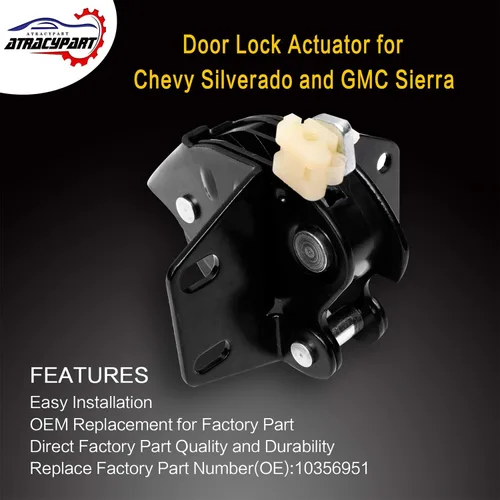 Vista 2 de ATRACYPART Pestillo de puerta trasera Lowe de tercera puerta Trasero izquierdo o trasero derecho para Chevy Silverado GMC Sierra Extended Cab