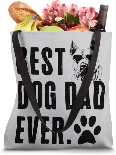Vista 4 de Dogo Argentino Daddy Dad Best Dog Dad Ever Men Tote Bag