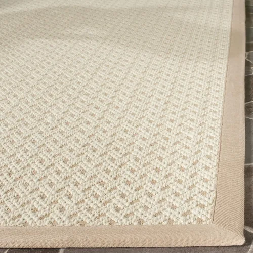 Vista 3 de SAFAVIEH Natural Fiber Collection - Alfombra decorativa de 2 x 3 pies, marfil y natural, diseño de yute y yute, ideal para zonas de alto tráfico