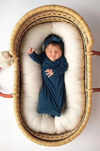 Vista 268 de Three Little Tots Vestido de corbata anudada para bebé recién nacido - Bebé