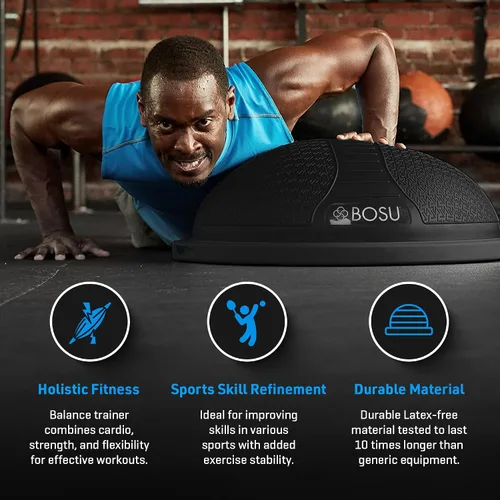 Vista 3 de Bosu Pro NexGen 25IN Home Fitness Exercise Gym Balance Trainer with Pump