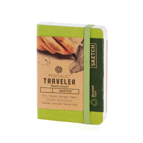 Vista 28 de Cuaderno de bocetos Travelers Dot Grid Pentalic Art, libre de ácidos